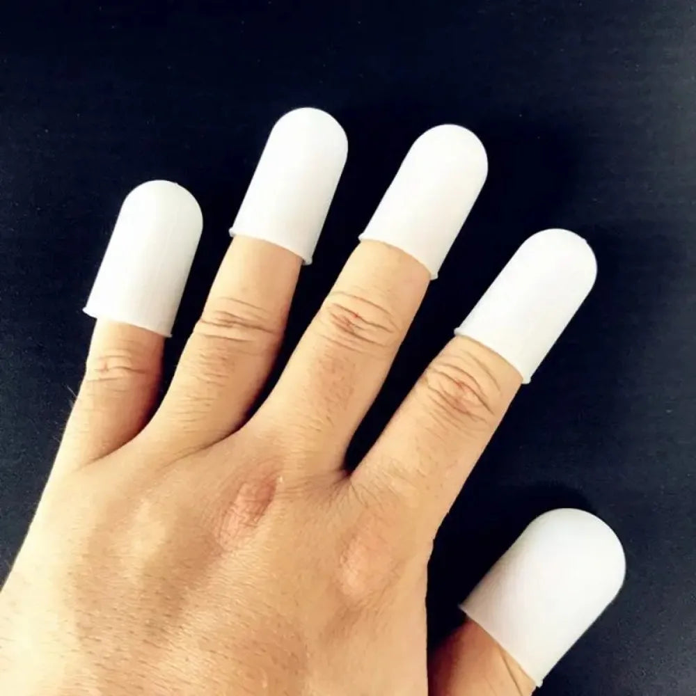 5Pcs Silicone Finger Protector Finger Caps High Temperature Resistant Anti-slip Finger Cover