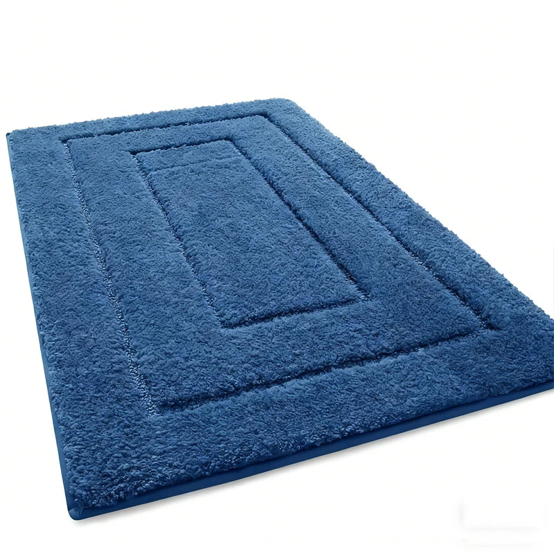 Homaxy Double Frame Velveteen Bathroom Mat Floor Mat Indoor Non Slip Door Mat Dirt Trap Absorbs Water Comfortable Bathroom Mat