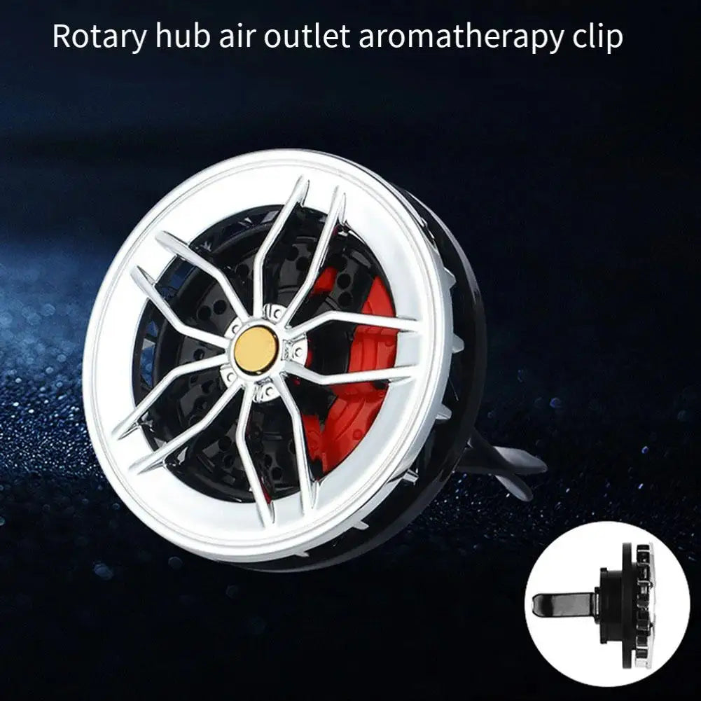 Car Air Freshener Rotatable Clip Auto Wheel Hub & Air Vent Fragrance Tire Fragrance Clips Decorative Car Accessories