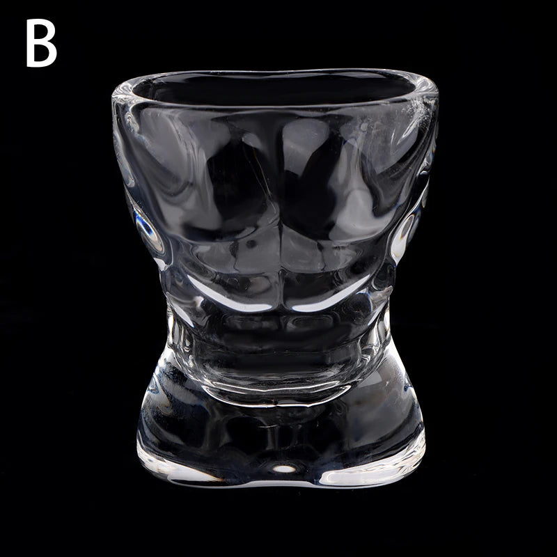 1PC Novelty Body Shaped Glass Beer Cup, Transparent Drinkware for Cocktails and Juices, Funny Wine Glass, Bar and Cafe