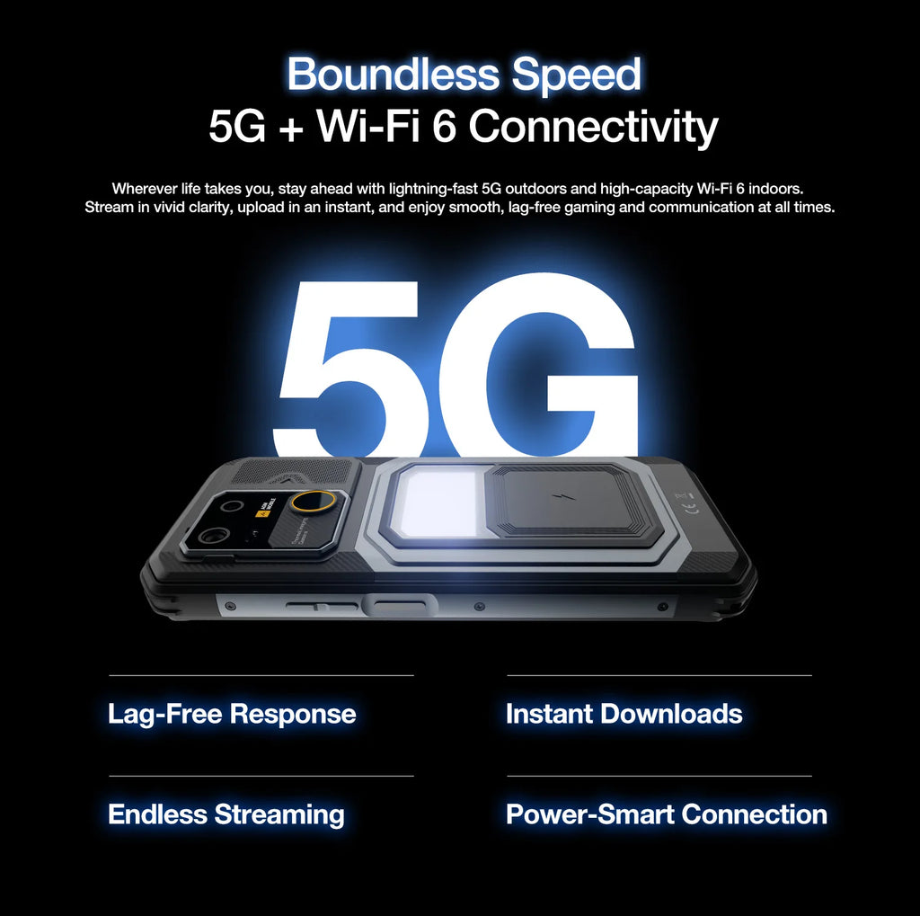 AGM G3 5G Rugged Phone 24GB(12+12) 512GB Wireless Charging 10000mAh Phone 6.72" 120Hz Dimensity 7300 Android15 Camping light