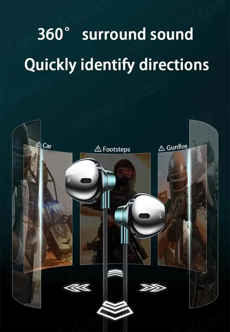 Type C&3.5mm Headphones HiFi Bass Stereo Volume Control Headset In HD Mic Wired Earbuds For iPhone15-17/Samsung Series Earphones