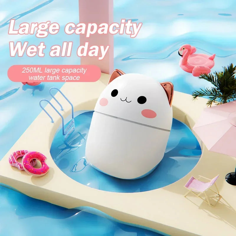 250ML Mini Air Humidifier Cute Aromatherapy Humidifiers Diffusers Essential Oil Diffuser Home Car Air Purifier Humificador