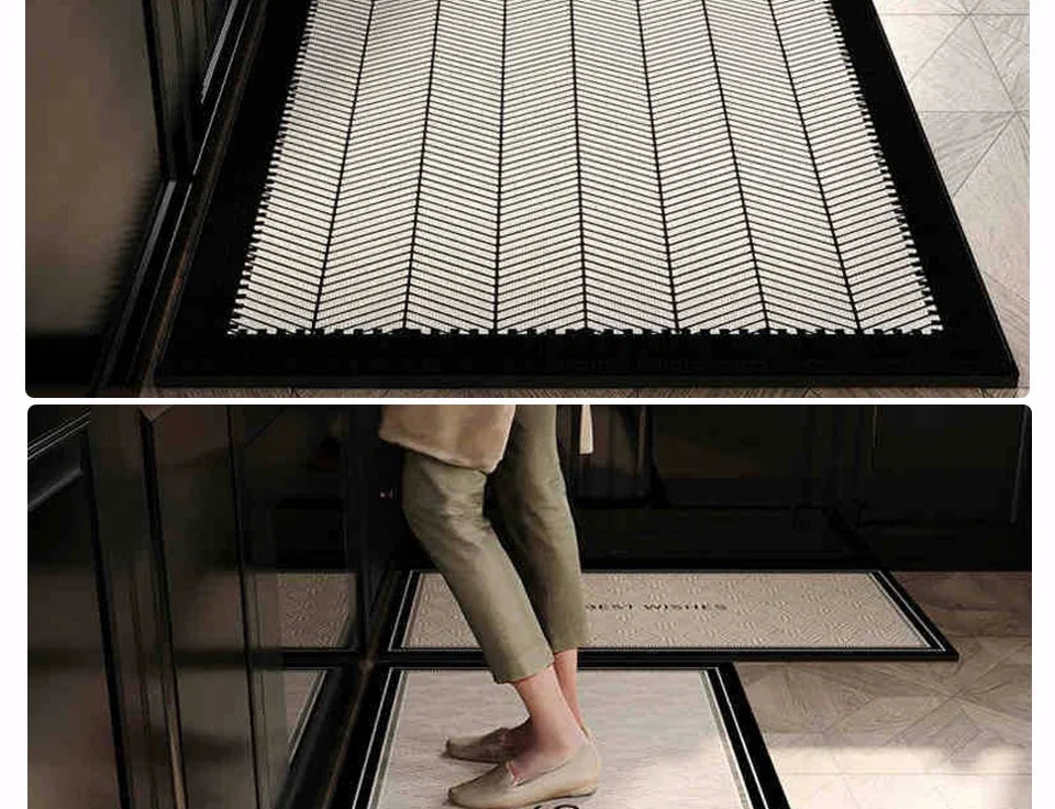 Kitchen Carpet Waterproof Oil-proof Floor Mat Pvc Leather Non-slip Foot Mats Long Strip Home Decoration Rug Alfombra De Cocina