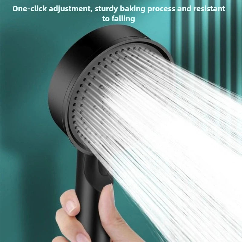 5 Modes Pressure Boost Shower Head Multifunction Adjustable Large Water Shower Nozzle Massage Bathroom Accessory