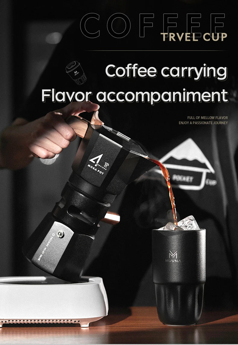 MUVNA 260/450ML Stainless Steel Coffee Cup Thermo Water Bottle Keep Cold and Heat Thermal Mug Travel Vacuum Flask Gift Mug