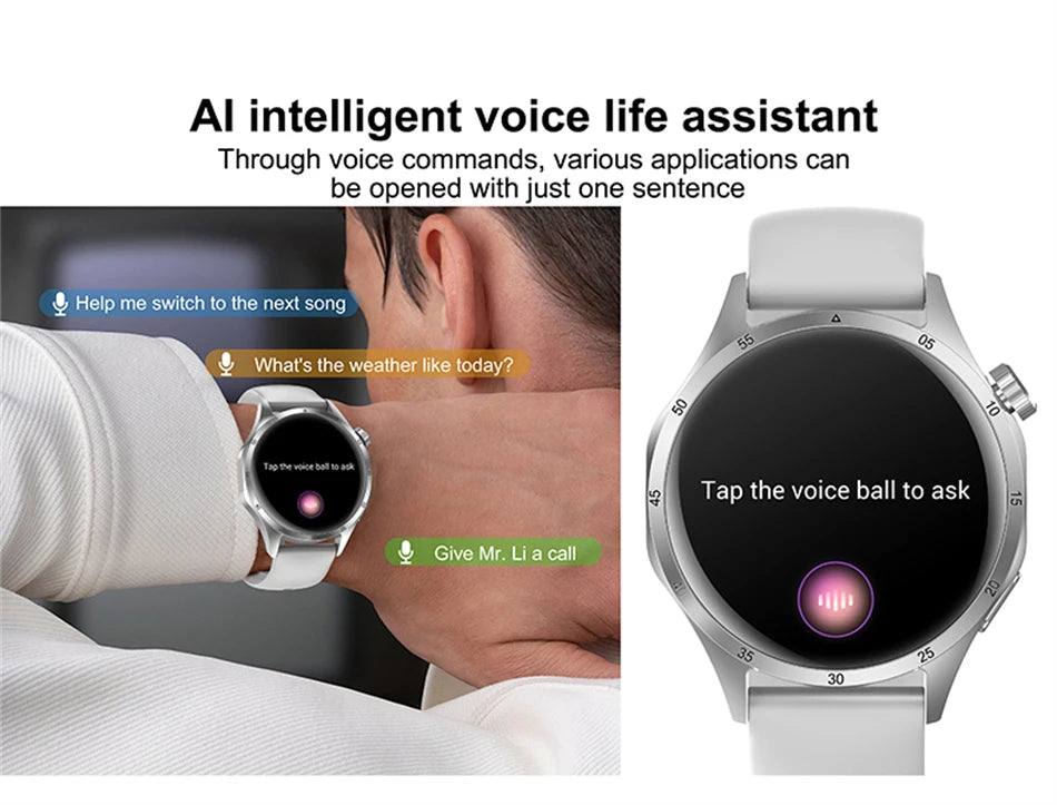 New Bluetooth Call Music Men's Smart Watch GPS Movement records NFC IP68 Waterproof Women Health Monitoring Smart Bracelet Gift
