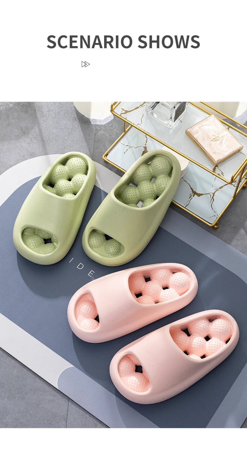 TZLDN Ergonomic EVA Unisex Bathroom Slippers Water-Leakage-Proof Massage Indoor Slippers Comfortable Breathable Casual Slippers