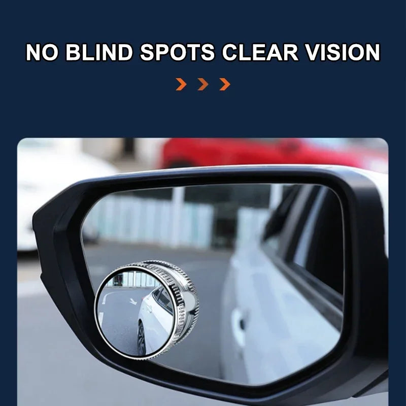 SEAMETAL 2pcs Wide Angle Car Blind Spot Mirrors 360 Adjustable Car Auxiliary Rearview Mirrors HD Suction Cup Small Round Mirror