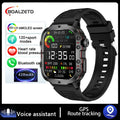 Military GPS Tracker SmartWatch Men 5ATM Outdoor Sports Fitness Tracker Health Monitor 1.96 BT Call Smartwatch For IOS Android