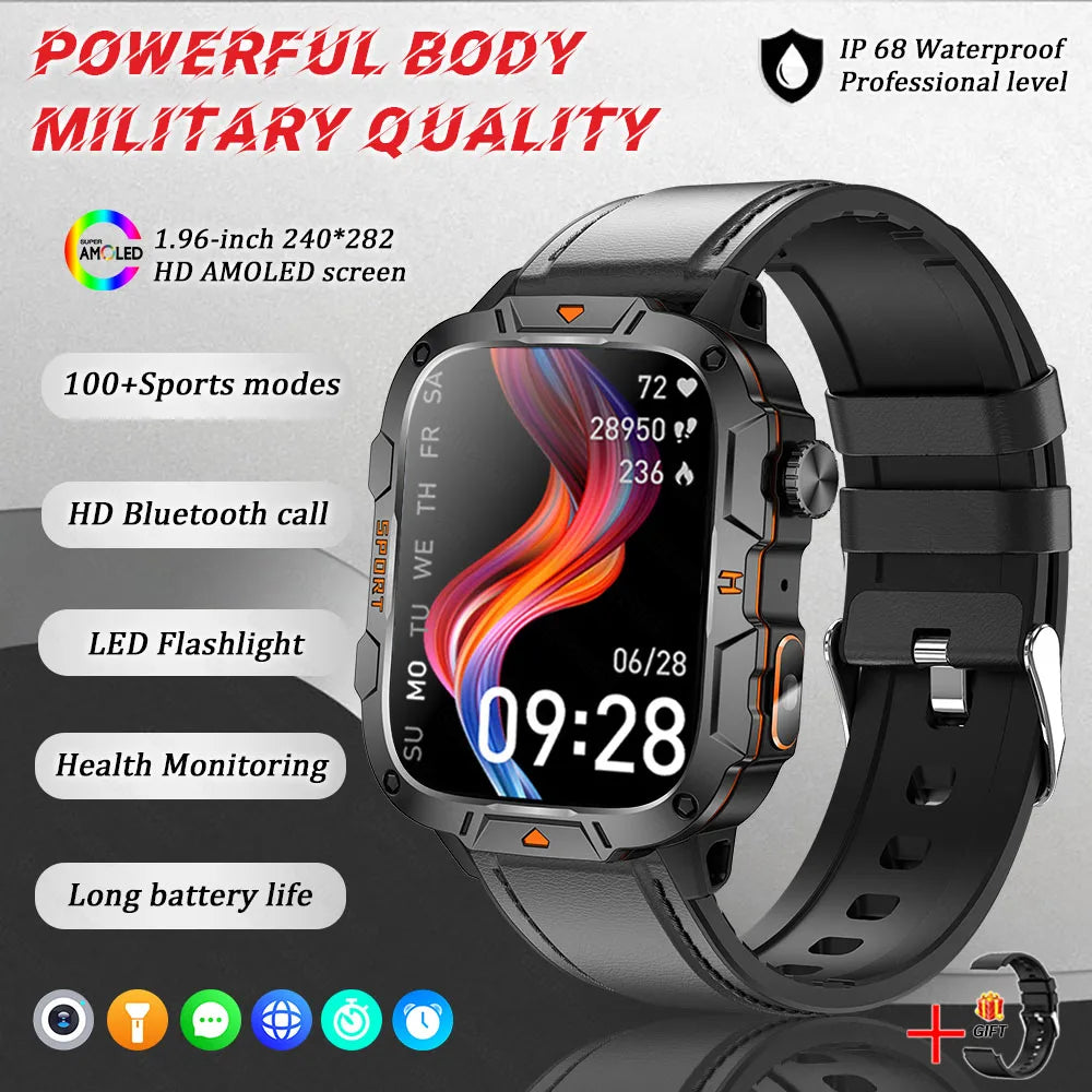 2025 For Xiaomi Original Built-in Dual-band GPS Men Smartwatch BT Call Fitness Military 5ATM IP68 Military Sport Smart Bracelet