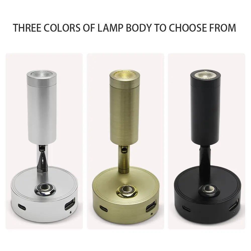 Tokili 12/24V Dimmable LED Spotlight w/ Touch Dimmer & Dual USB Ports, Reading Light for RV, Truck, Marine, Trailer, Off-Road