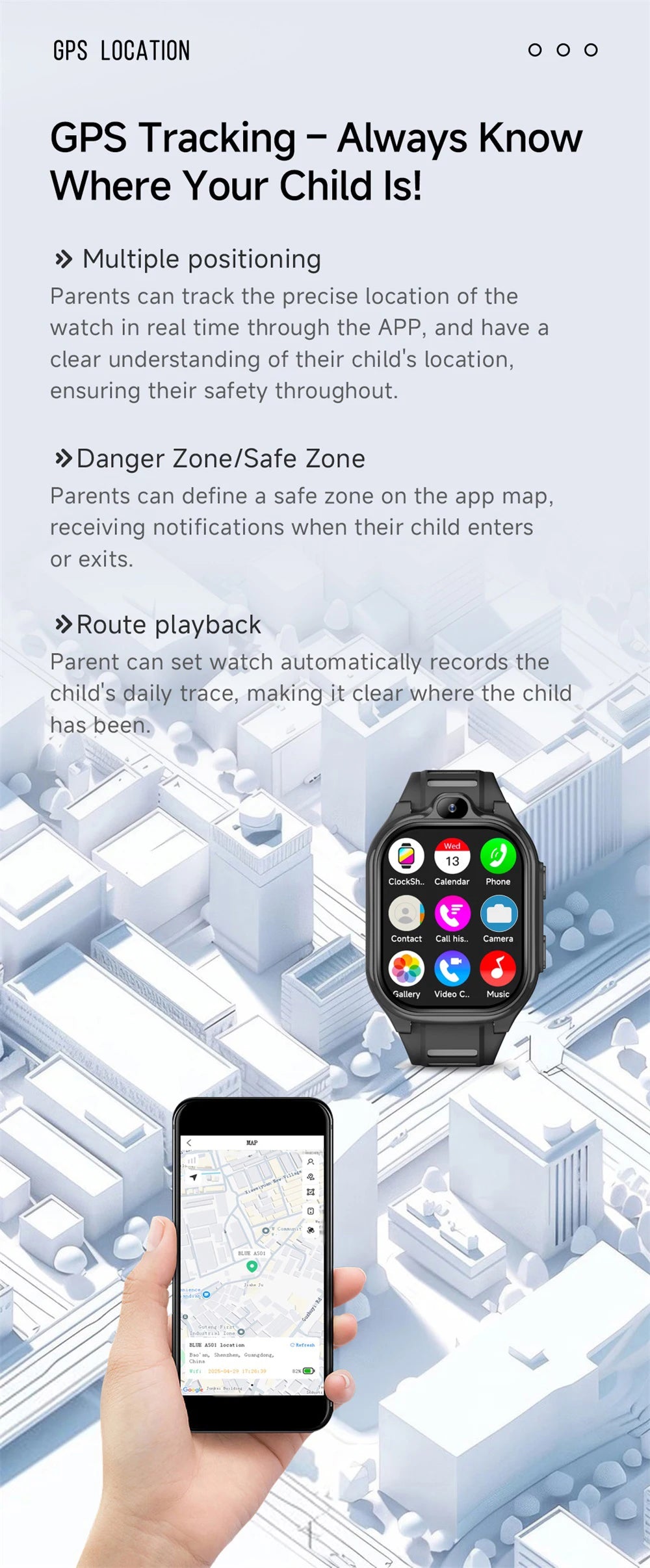 New 4G Smart Watch Kids GPS Video Call APP Download Child Smartwatch Voice Assistant Phone Watches Voice Chat Camera Alarm Clock