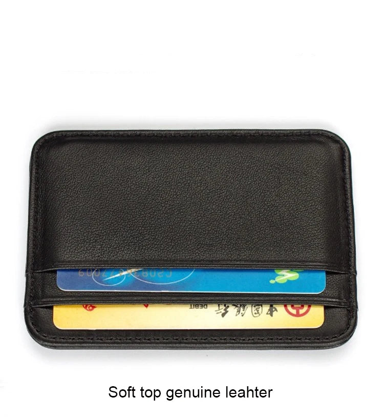 Real Leather Credit Card Holder Luxury Card Wallet Business Cardholder Slim Thin Small Wallet Sheepskin Card Bag for Men Women