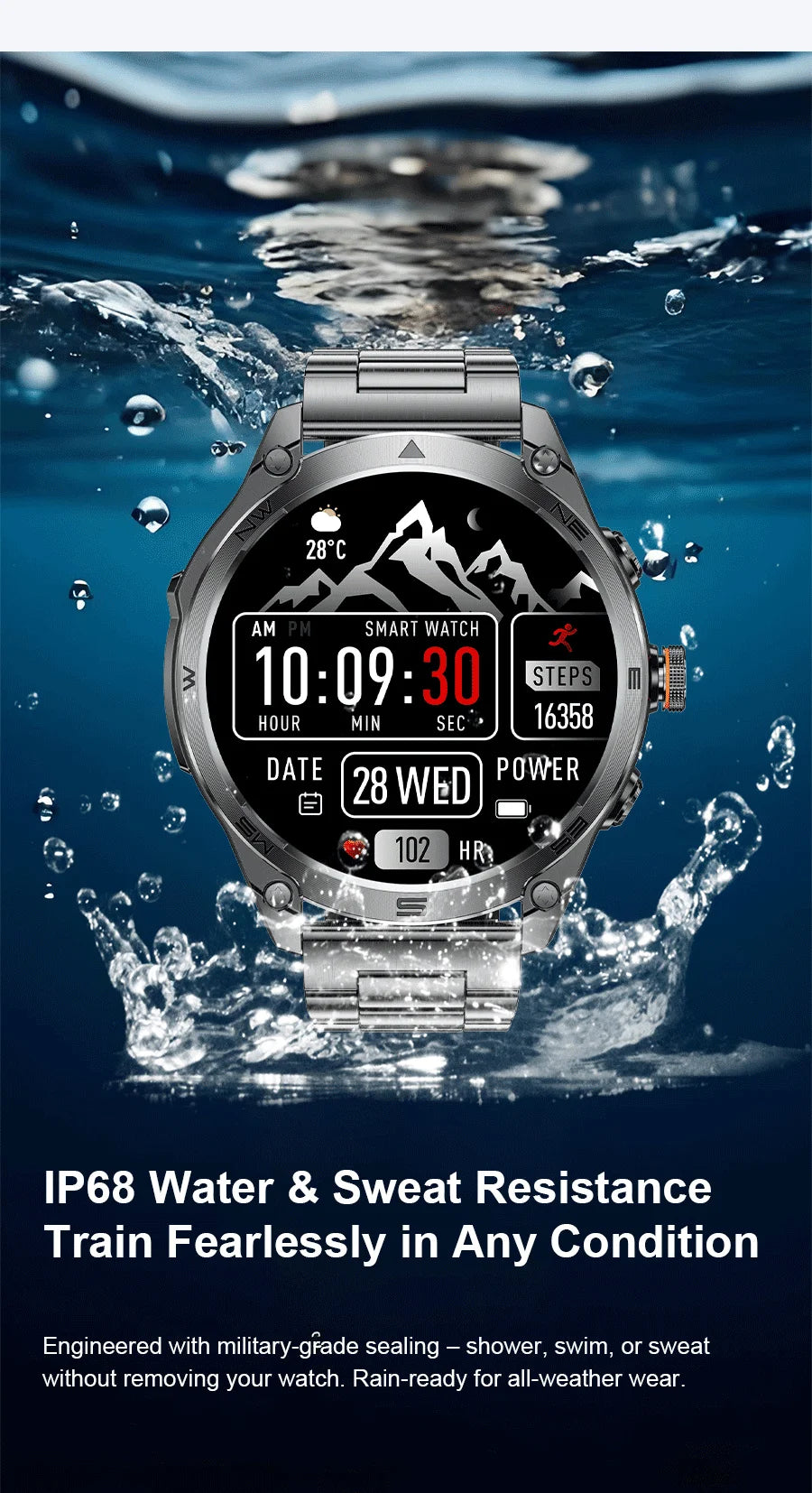 T-Rex 3 ULtra Military Grade 1000mAh Battery Smart Watch 10ATM Waterproof GPS call AMOLED HD Men 100+Sports 2025 New Smart watch