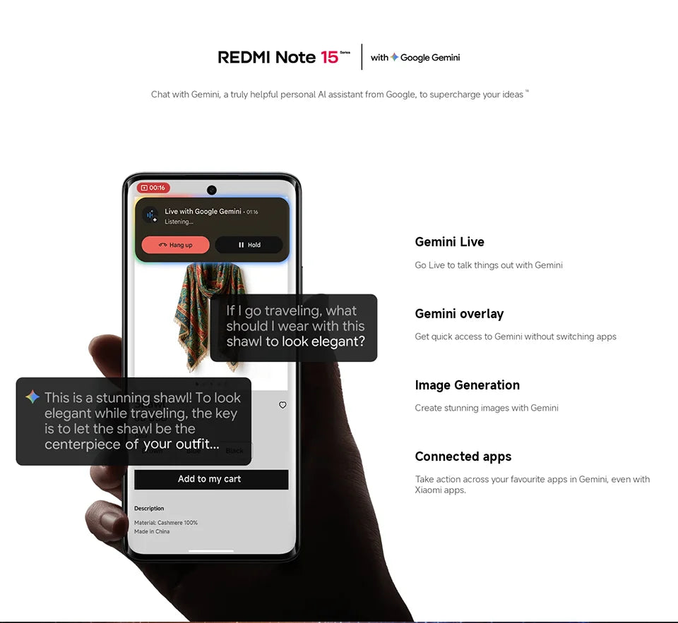 Global Version Redmi Note 15 4G Smartphone 6000mAh 33W Battery 108MP Dual Camera 6.77" AMOLED 120Hz Display Xiaomi Cellphone