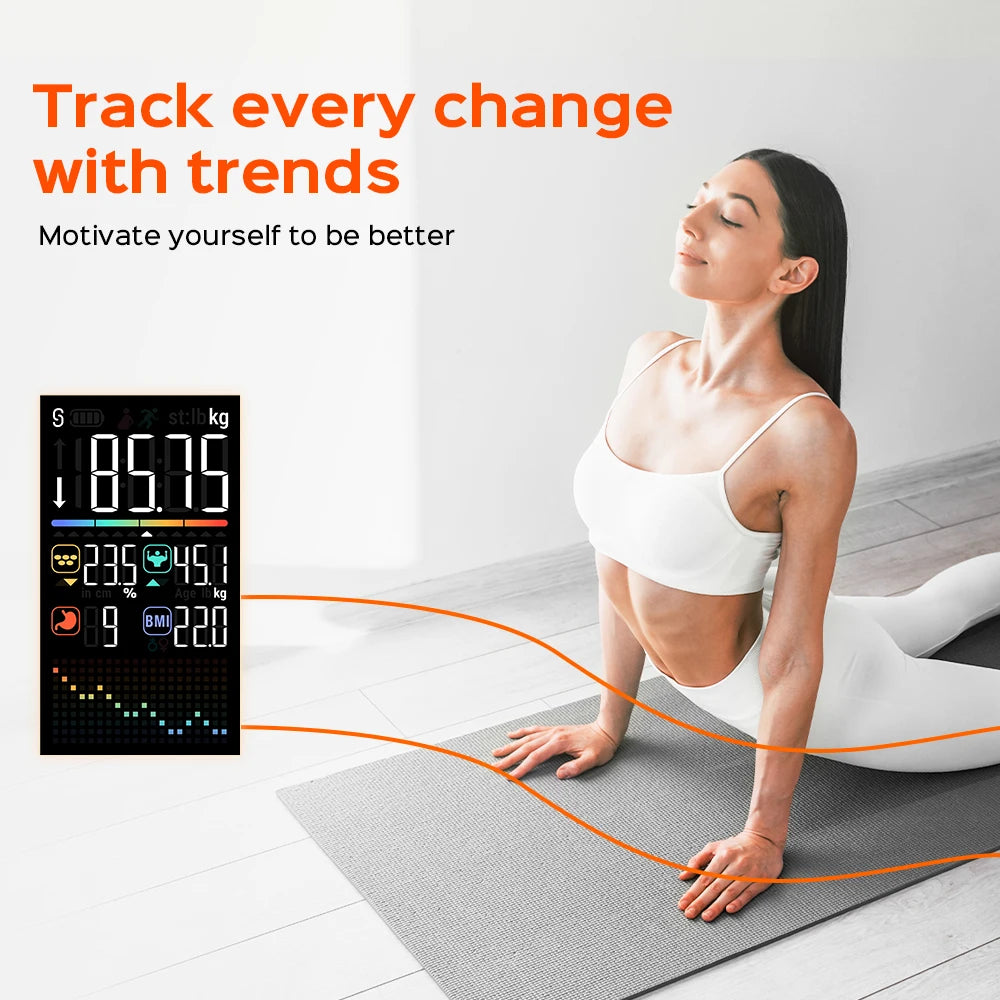 Intelligent Body Fat Scale 2025 New Smart Body Composition Analyzer Scale Body Bioimpedance Scale, Support Offline Measurement