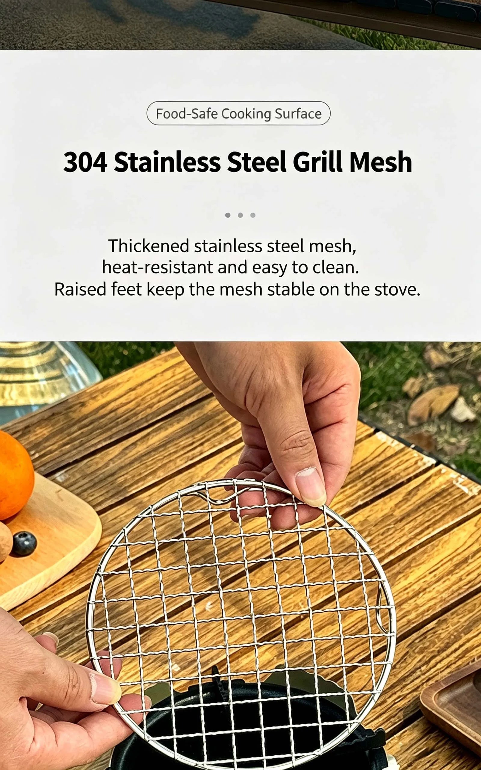 Portable Stainless Steel Charcoal Grill, Mini BBQ Stove, Outdoor & Household Barbecue Cooker for Camping Picnic