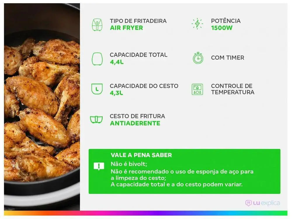 Electric Fryer without oil/Air Fryer Philco - 220V