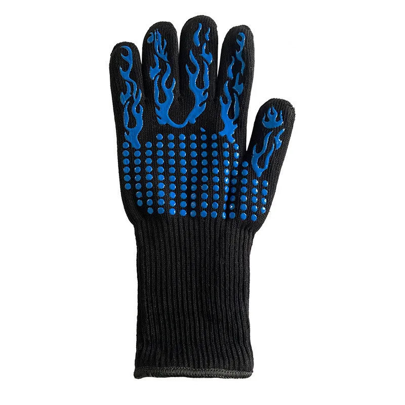 One Piece BBQ Gloves High Temperature Resistance Oven Mitts 500 800 Degrees Fireproof Barbecue Heat Insulation Microwave Gloves