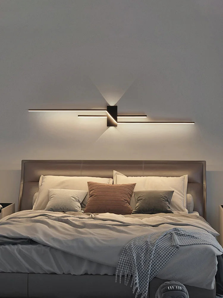 Wall Lamp Living Room TV Background Wall Lantern Minimalist Strip Lamp Bedroom Bedside Decoration Aisle Lamps Bracket Light