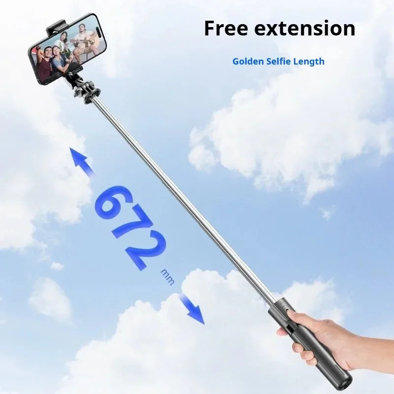 Portable Mini Selfie Stick Tripod With Fill Light Stand Phone Holder Extendable Wireless Bluetooth Remote For Live Broadcast