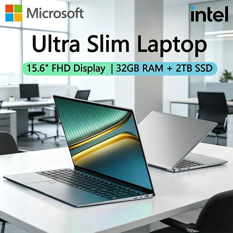 Intel 6500Y Slim Durable Laptop Stable Running For Daily Work And Entertainment 15.6 Inch Notebook