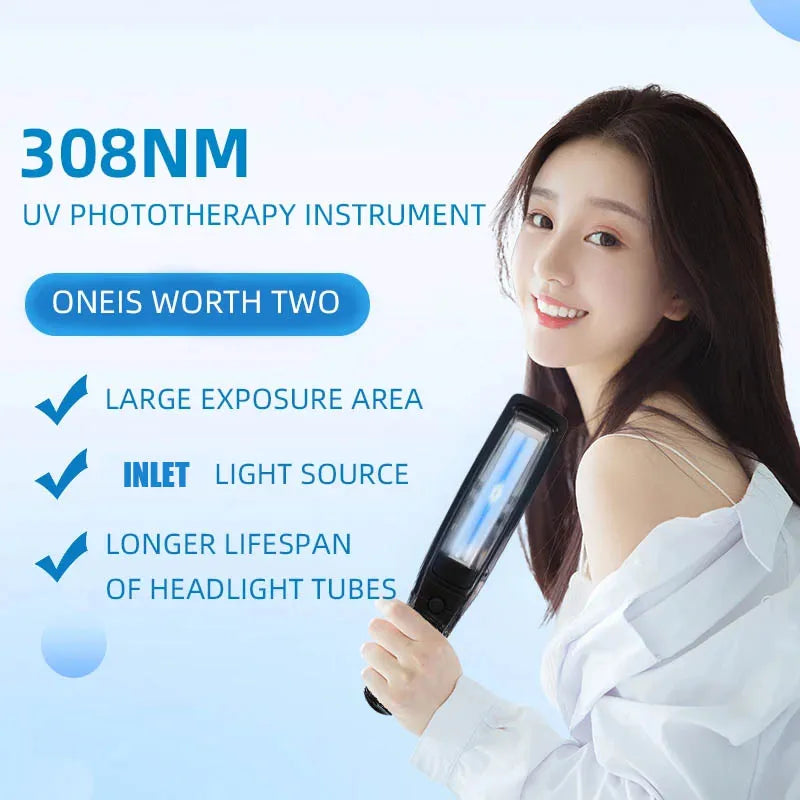 Home Use Psoriasis Equipment 308nm UV Lamps Phototherapy Medical Device UvbTreatment Light For Vitiligo