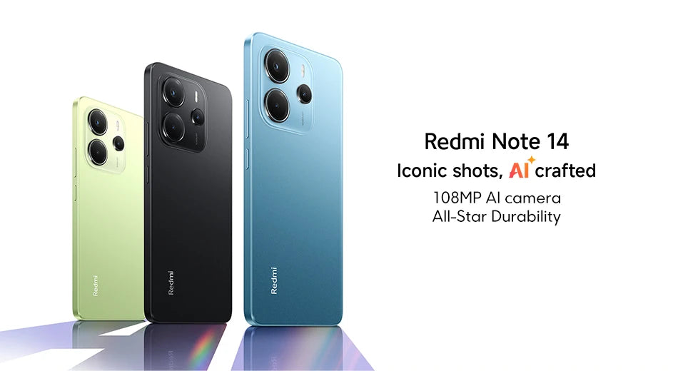 Global Version Redmi Note 14 4G Smartphone 108MP AI Camera 5500mAh Battery 33W MediaTek Helio G99-Ultra 120Hz Xiaomi Cellphone