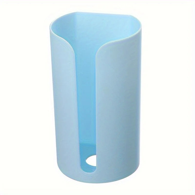 1pc Contemporary Wall-Mounted Plastic Bag Dispenser, Kitchen Garbage Bag Storage Basket, Convenient Pull-Out Organizer for Trash