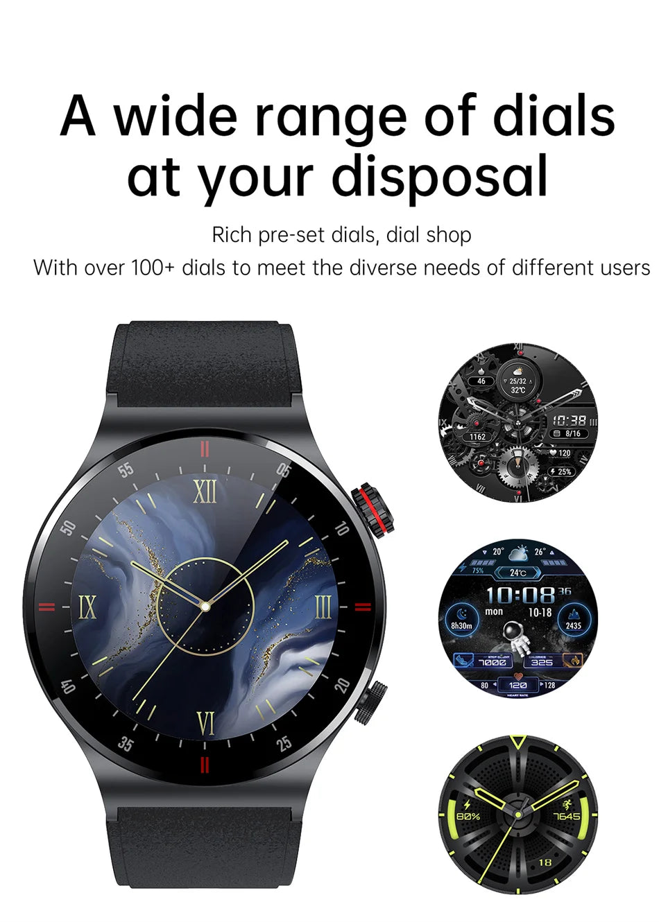 2026 Fashion Smartwatch HD Touch Heart Rate Bluetooth Call Sleep Monitoring NFC Weather Sport Mode Smart Watch For Android IOS