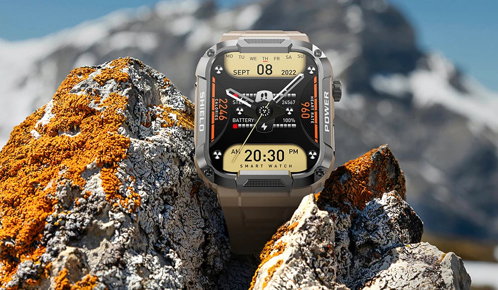 MEVADEN 1.85 inch Outdoor Military Smart Watch Men Bluetooth Call Smartwatch Waterproof Sports Fitness Watches for Android IOS