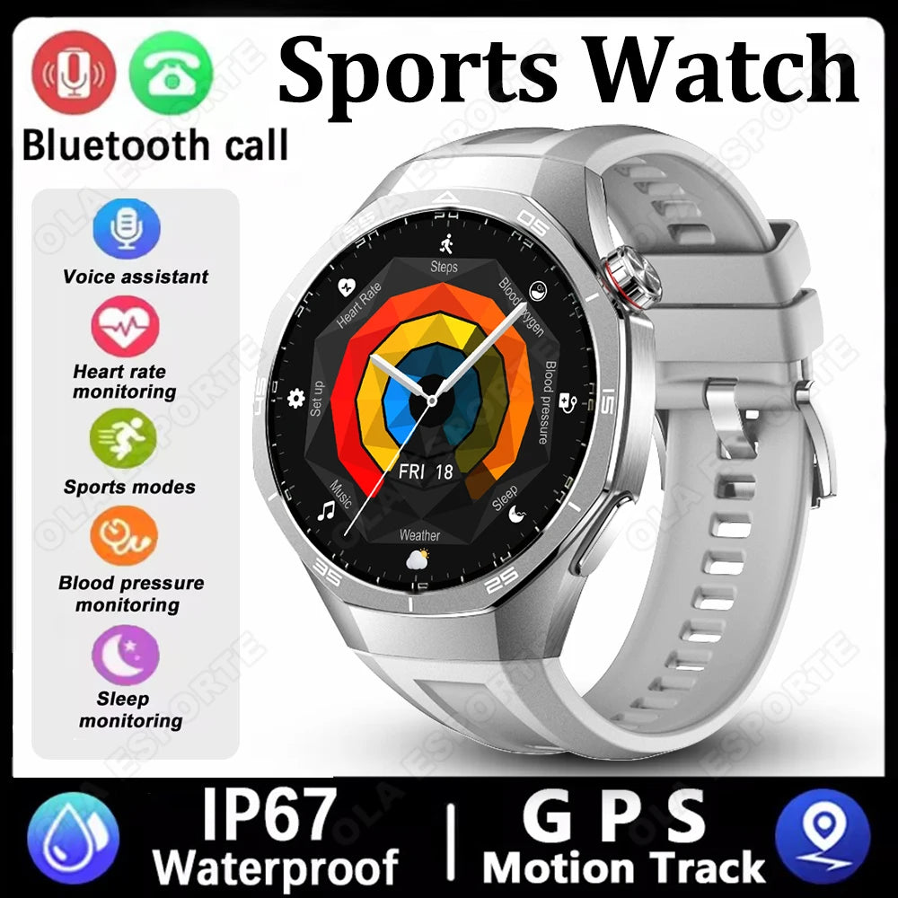 2026 New Watch5 PRO Smart Watch Men AMOLED HD Screen Sports Fitness Waterproof Watch Heart Rate Bluetooth Call Smartwatch HW12