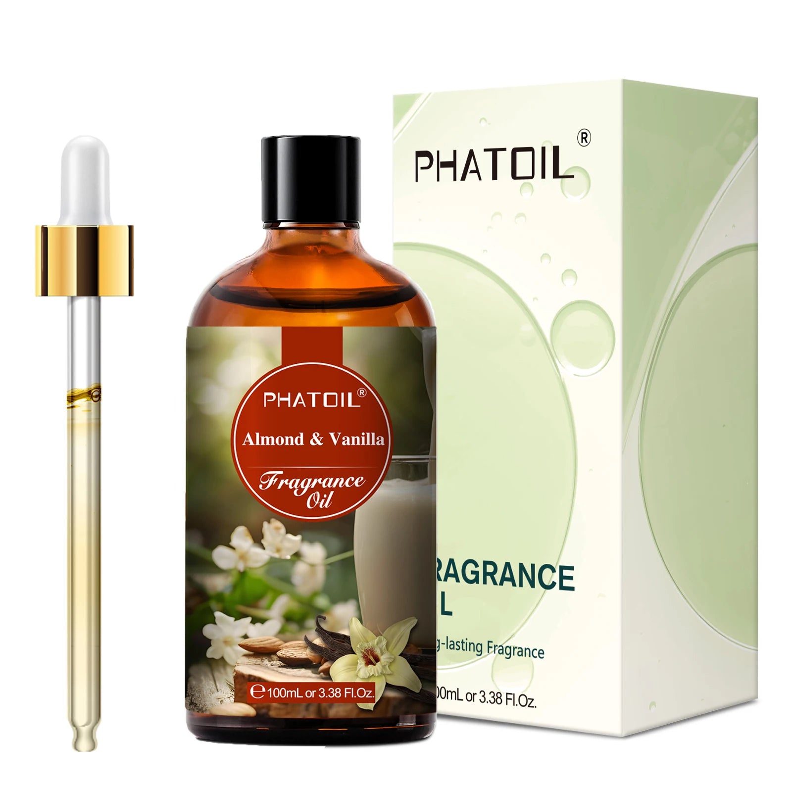 PHATOIL 1PCS 100ml Fragrance Oil For Diffuser Aromatherapy Fruit Carnival Coconut & Vanilla Almond Vanilla Strawberry Aroma Oils