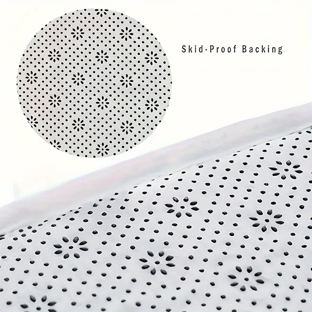 Flannel Thickened Absorbent Bathroom Floor Mat Printed Toilet Non-slip Foot Mat Bedroom Square Carpet Entrance Mat