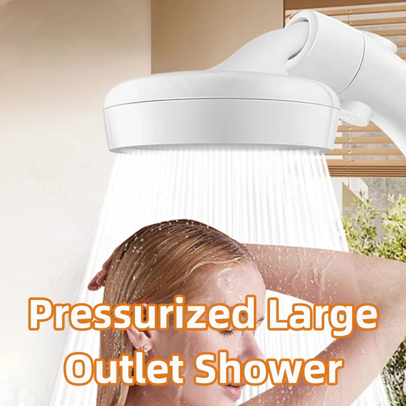 High Pressure Shower Head With One-key Stop Button Adjustable Water Saving Handheld Showerhead Universal Bathroom Spray Nozzle