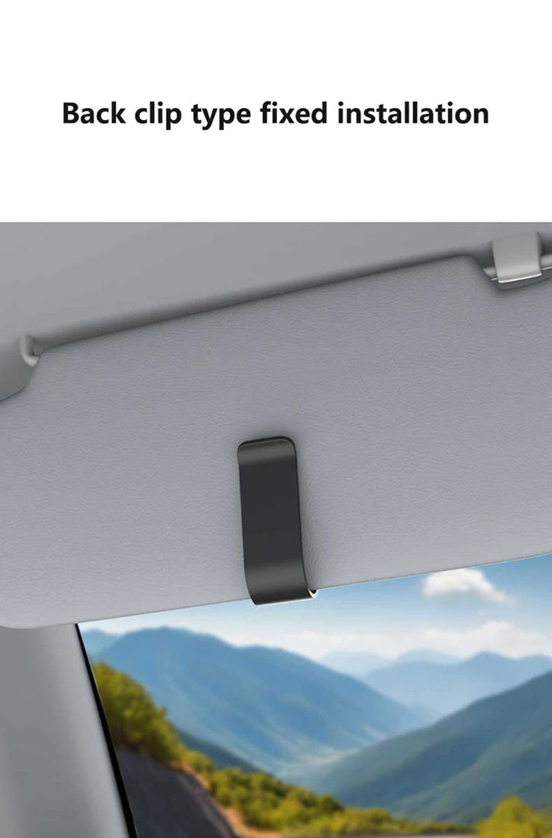 Car Carbon Fiber Eyeglass Clip Multifunctional Car Sunglasses Frame Ticket Clip Horizontal Sunshade Sunglasses Storage Product