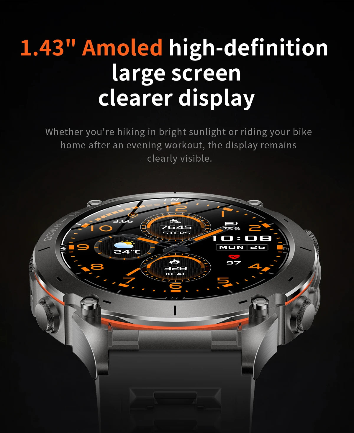 2025 GUHUAVMI Y-101 GPS Sports Smart Watch 10ATM Waterproof Built-in Dual-Band GNSS Compass Altimeter Military Grade Smartwatchs
