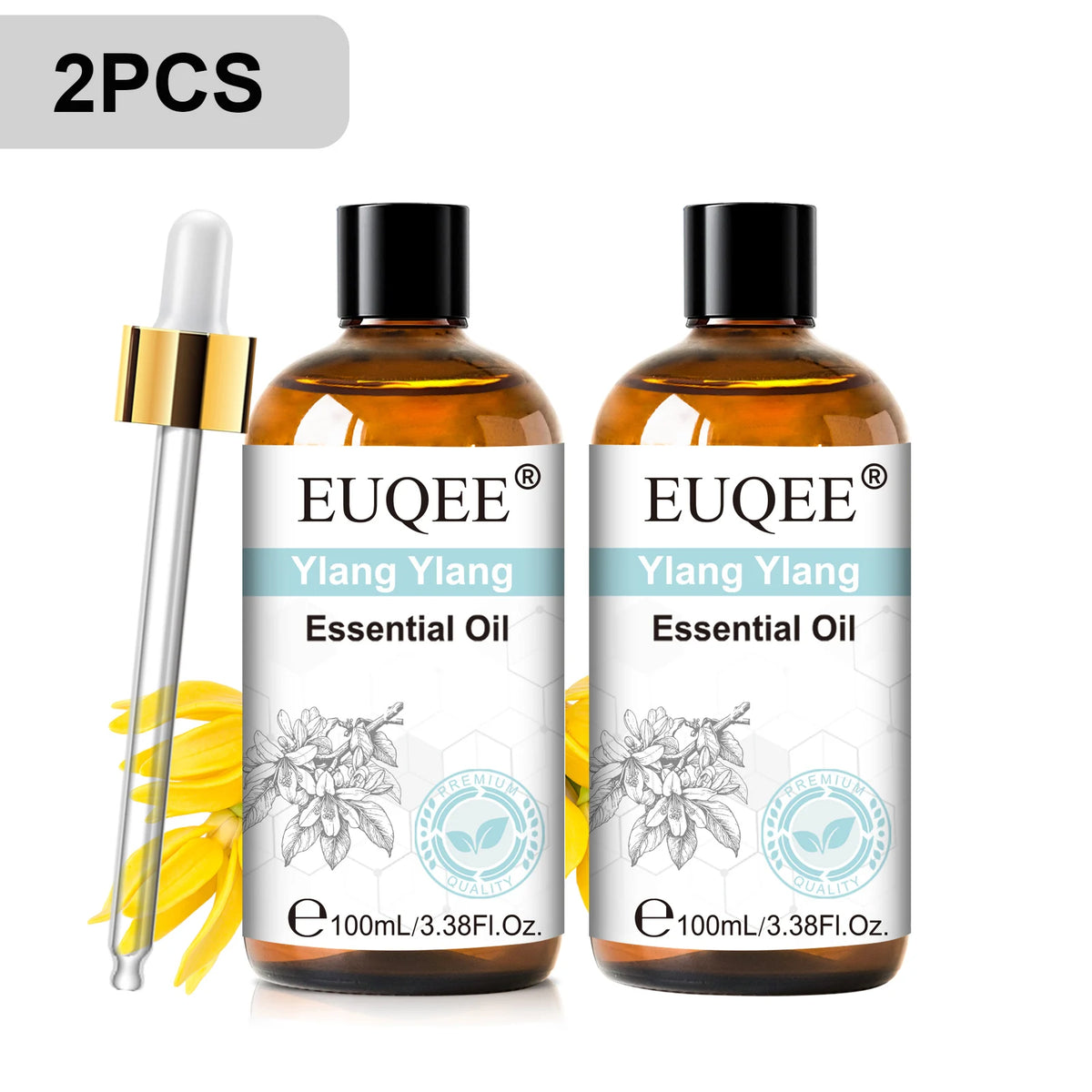 EUQEE 3.38FI.Oz. Aromatherapy Essential Oil For Reed Diffuser Humidifier-100ml Vanilla Lavender Cinnamon Lemon Essential Oils