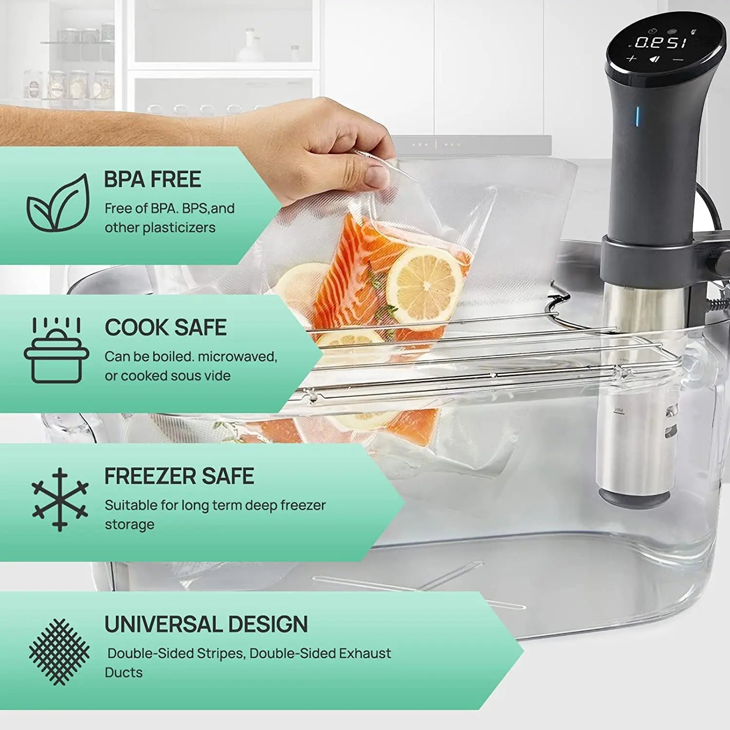 Vacuum Seal Bags For Food, Food Saver Bags Rolls, Household Vacuum Packing Bag, Vacuum Sealer, Vacuum Storage Bags