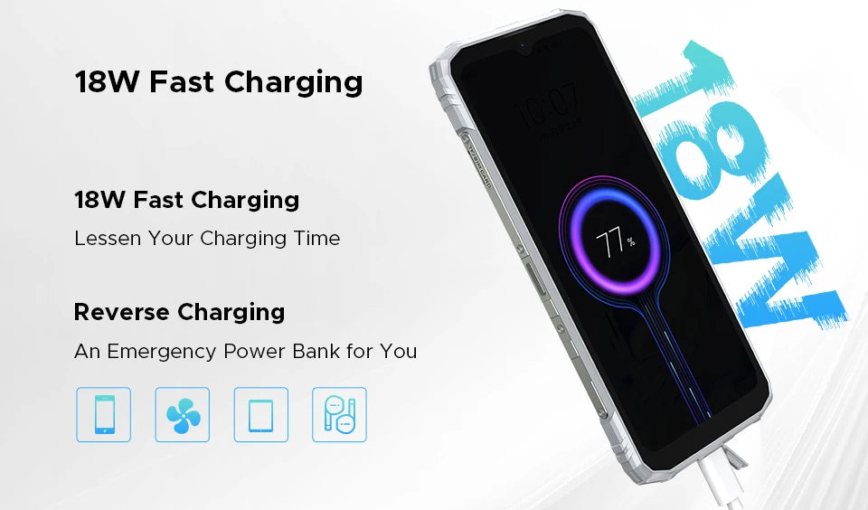 DOOGEE Blade10 Pro Energy Rugged Phone 32GB 256GB 6.56” HD+ Screen 6150mAh Large Battery 50MP AI Camera Android 15 NFC
