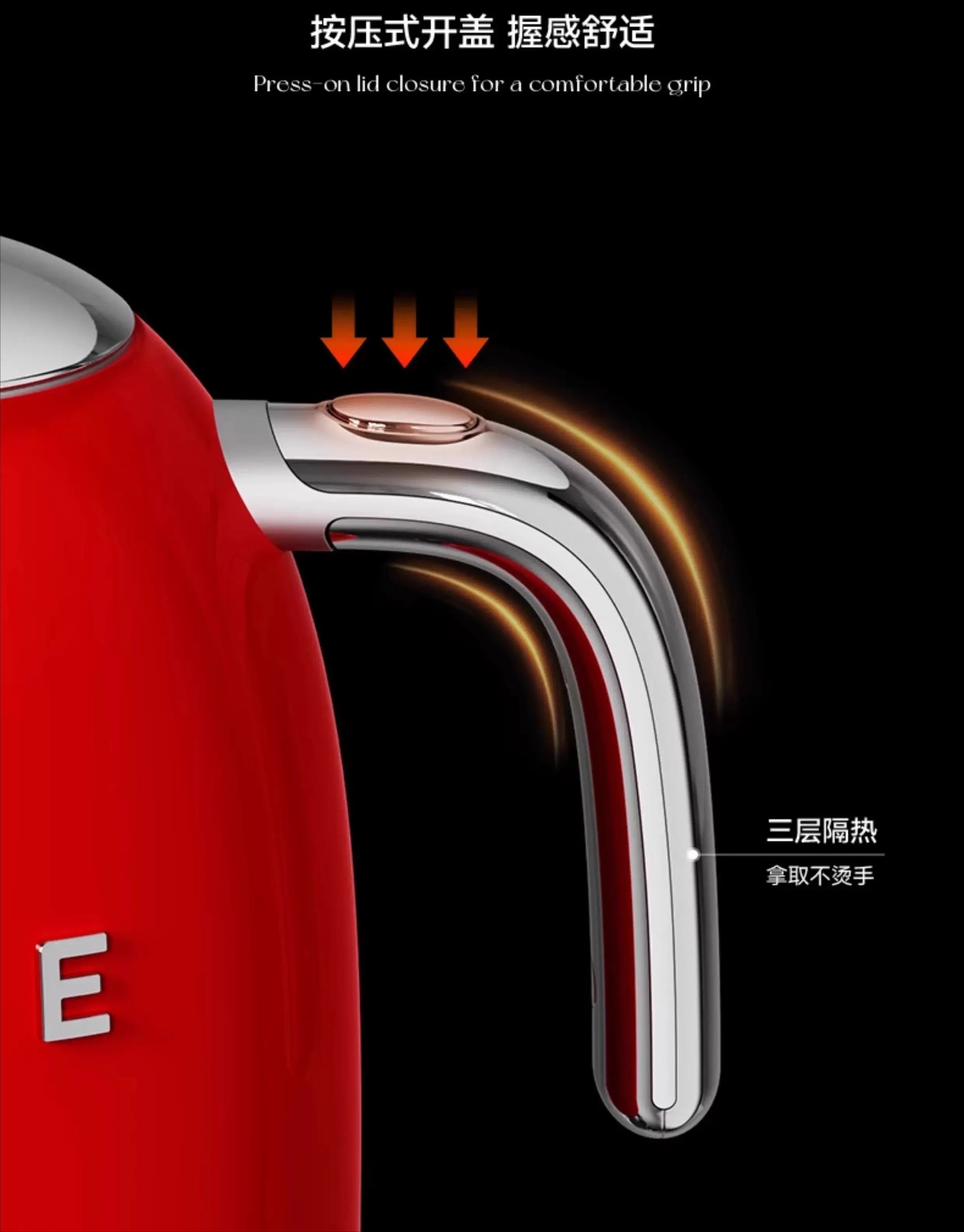 0.8L Pink Automatic power Off 316Stainless Steel Electric Kettle Water Boiler Strix Thermostat Heat-proof