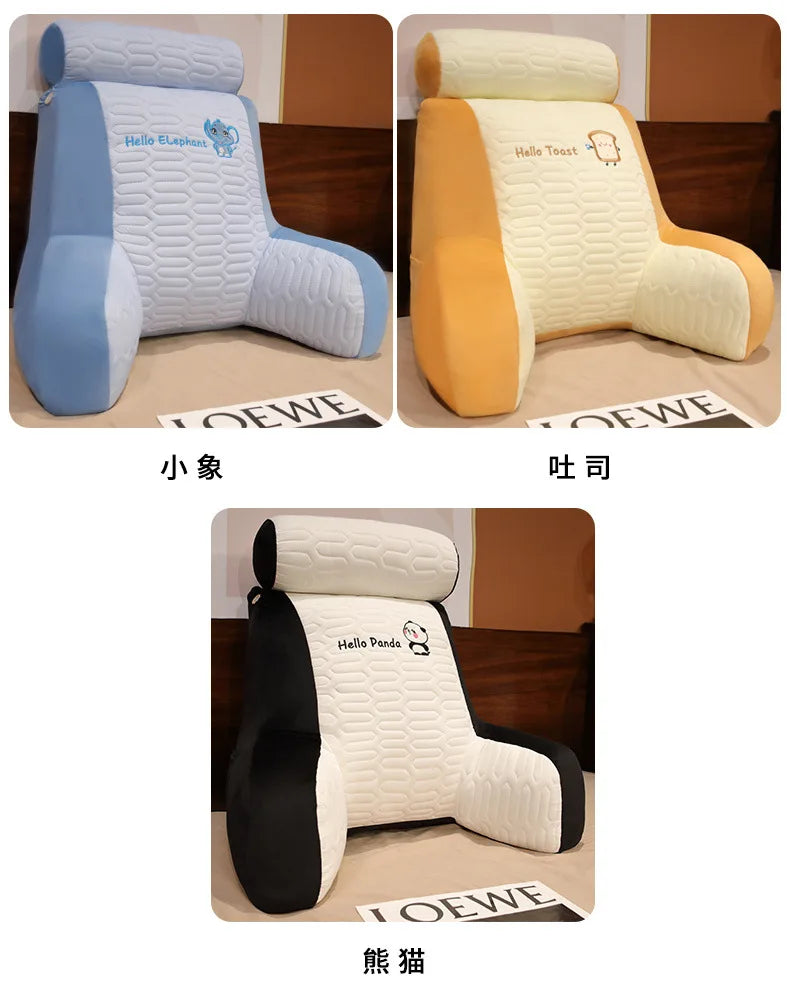 Summer Ice Shreds Pillow Panda Increase in Height Lumbar Support Detachable Washable Cushion Student Dormitories Bed Backrest