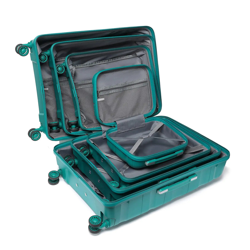 Kono Luggage 4-Piece Lightweight Polypropylene Hard Shell Suitcase Set with TSA Locks & Spinner Wheels - 14"/20"/24"/28"