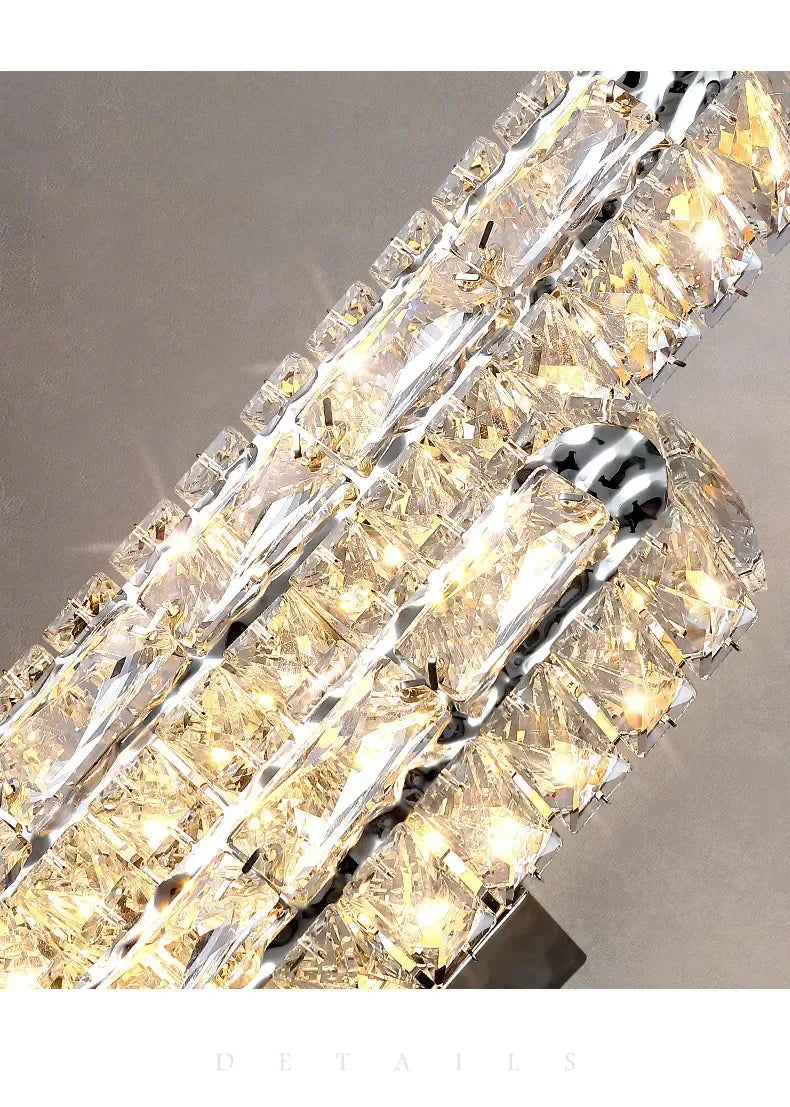 Postmodern Luxury Linear Crystal Wall Light Gold Metal Base G9 Led Wall Sconce 4 Styles Optional Bedroom Bathroom Hotel Lobby