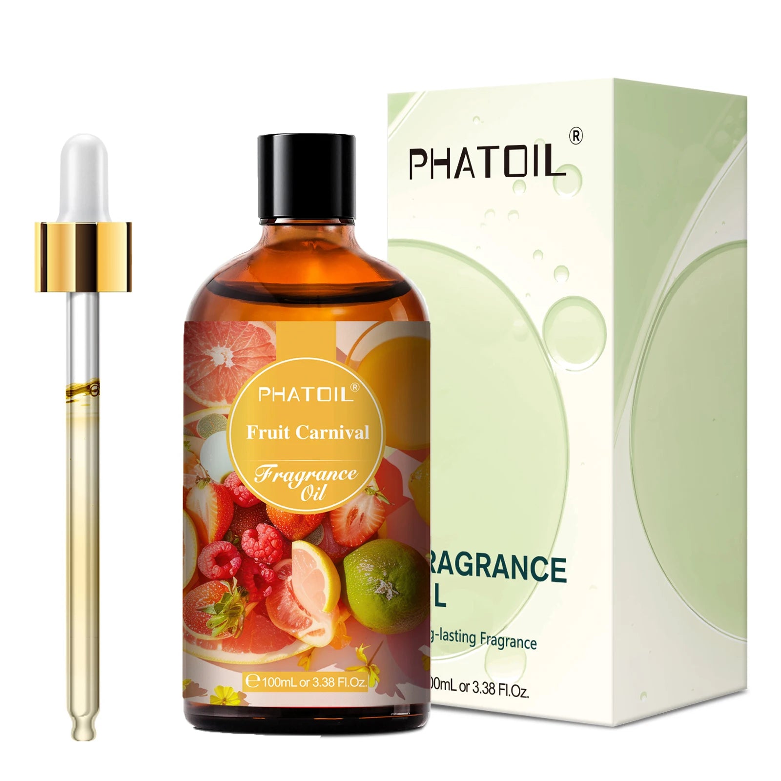 PHATOIL 1PCS 100ml Fragrance Oil For Diffuser Aromatherapy Fruit Carnival Coconut & Vanilla Almond Vanilla Strawberry Aroma Oils