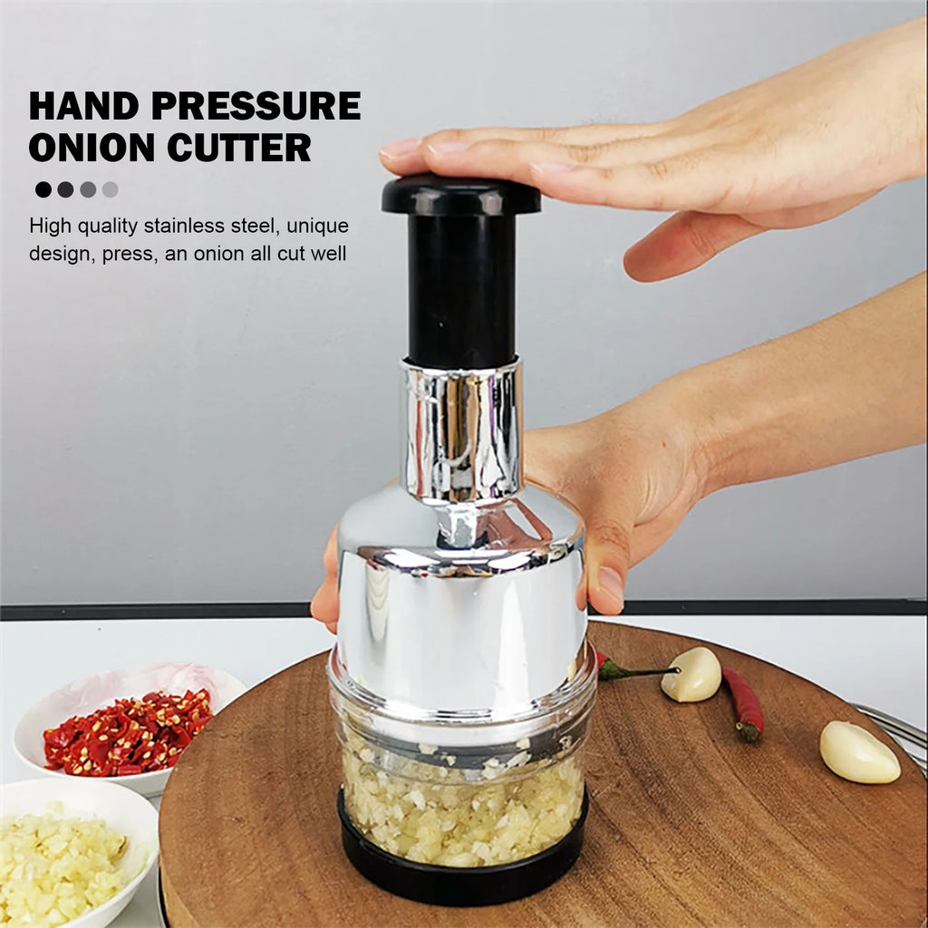 Manual Food Chopper Handheld Slap Press Chopper Mincer for Onions Garlic Nuts Efficient Garlic Onion Peeling Artifact