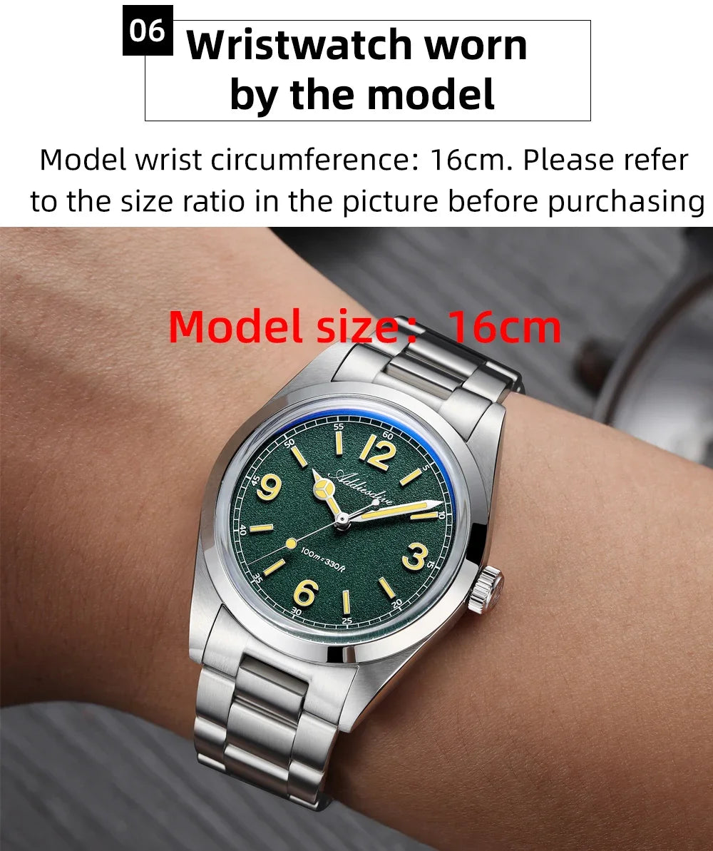 ADDIESDIVE New VH31 Quartz Watches Bubble Glass Retro Elegant WristWatch BGW9/C3 Luminous Waterproof 10Bar Men's Watch AD2518