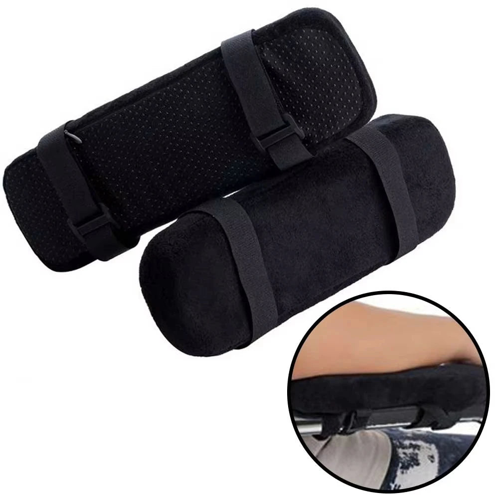 2/6Pcs Office Chair Arm Pads,Soft PU Sponge Arm Rest for Desk Chair Gaming Chair,Arm Rest Cover Elbow Support,Removable Cleaning