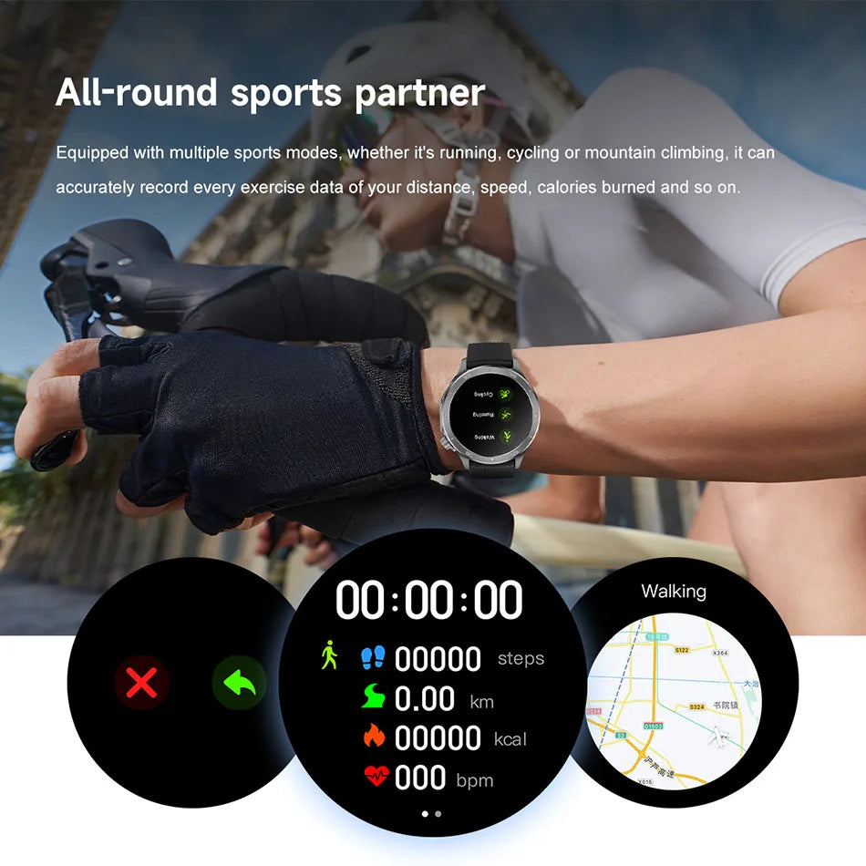 OPPO New X2 Bluetooth Call Smart Watch AMOLED HD Screen GPS Outdoor Sports Fitness Watch Health Monitoring Smartwatch Android